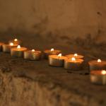 "Candles at a small Jewish alter near the Tomb of David" &copy; Brian Jeffery Beggerly
