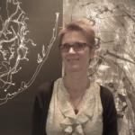 Anne Francey with “Seismographies” © Hédi Jaouad; used with permission