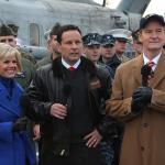 Gretchen Carlson, Bill Kilmeade, and Steve Doocy; United States Marine Corps; public domain