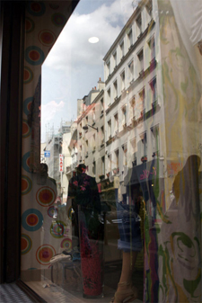 Reflections in a store window