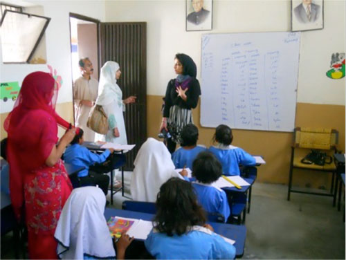 classroom shot of the Eno Bhatti Formal School in Pakistan